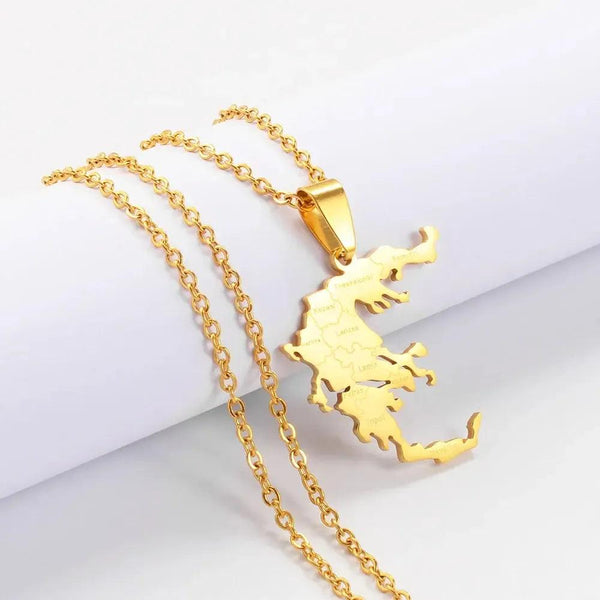 Greece Map Necklace