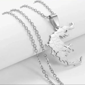 Greece Map Necklace