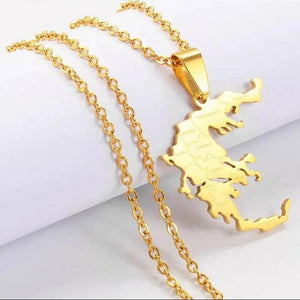 Greece Map Necklace