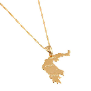 Greece Map Necklace