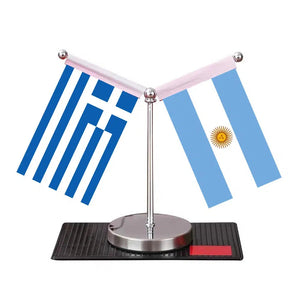 Greece Peru Desk Flag - Custom Table Flags (Mini)