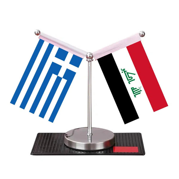 Greece Saudi Arabia Desk Flag - Custom Table Flags (Mini)