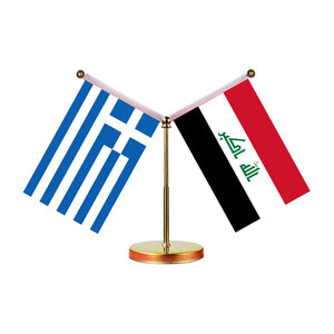 Greece Saudi Arabia Desk Flag - Custom Table Flags (Mini)