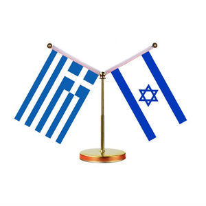 Greece Saudi Arabia Desk Flag - Custom Table Flags (Mini)