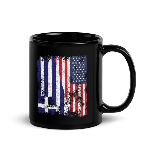 Greece USA Flag - Half American Mug