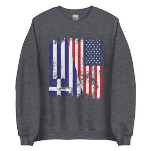 Greece USA Flag - Half American Sweatshirt