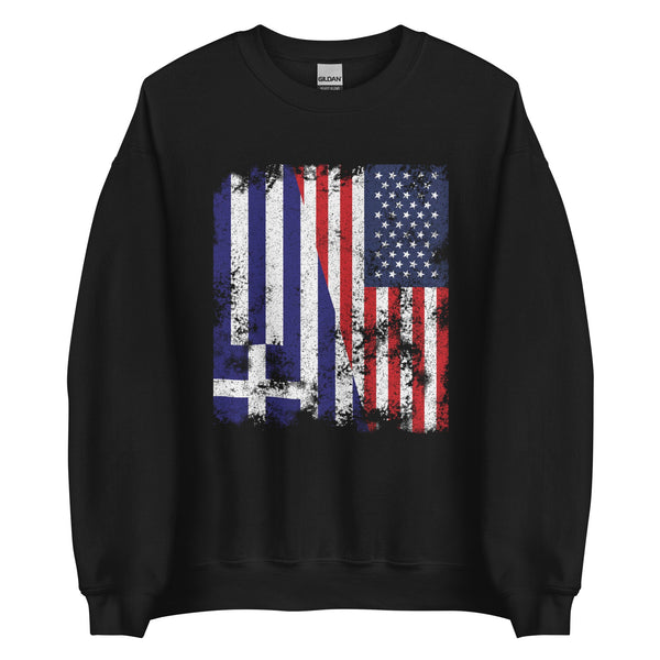 Greece USA Flag - Half American Sweatshirt