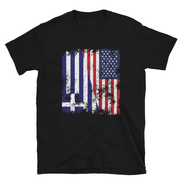 Greece USA Flag - Half American T-Shirt