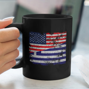 Greece USA Flag Mug