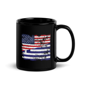 Greece USA Flag Mug