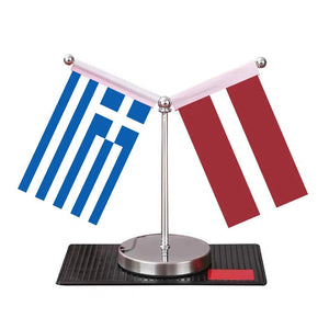 Greece Ukraine Desk Flag - Custom Table Flags (Mini)