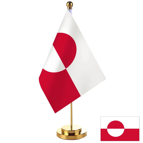 Greenland Desk Flag - Small Office Table Flag