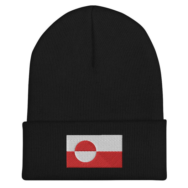 Greenland Flag Beanie - Embroidered Winter Hat