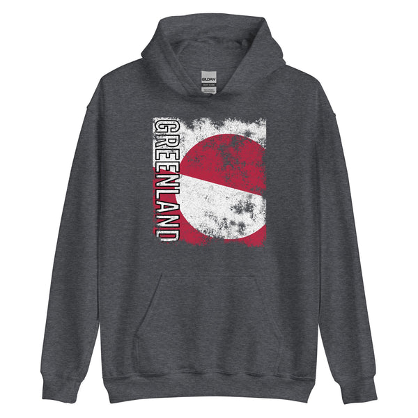 Greenland Flag - Distressed Flag Hoodie