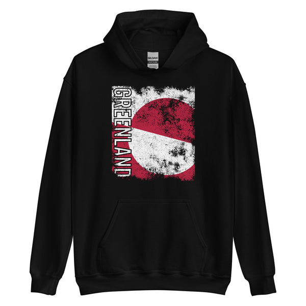 Greenland Flag - Distressed Flag Hoodie