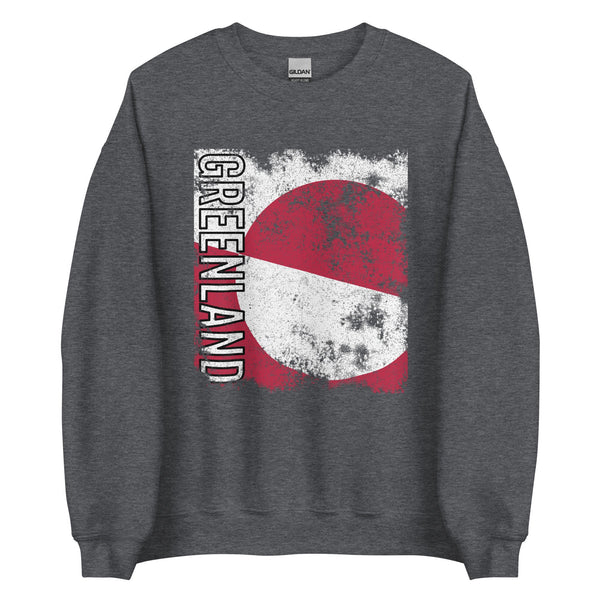 Greenland Flag - Distressed Flag Sweatshirt