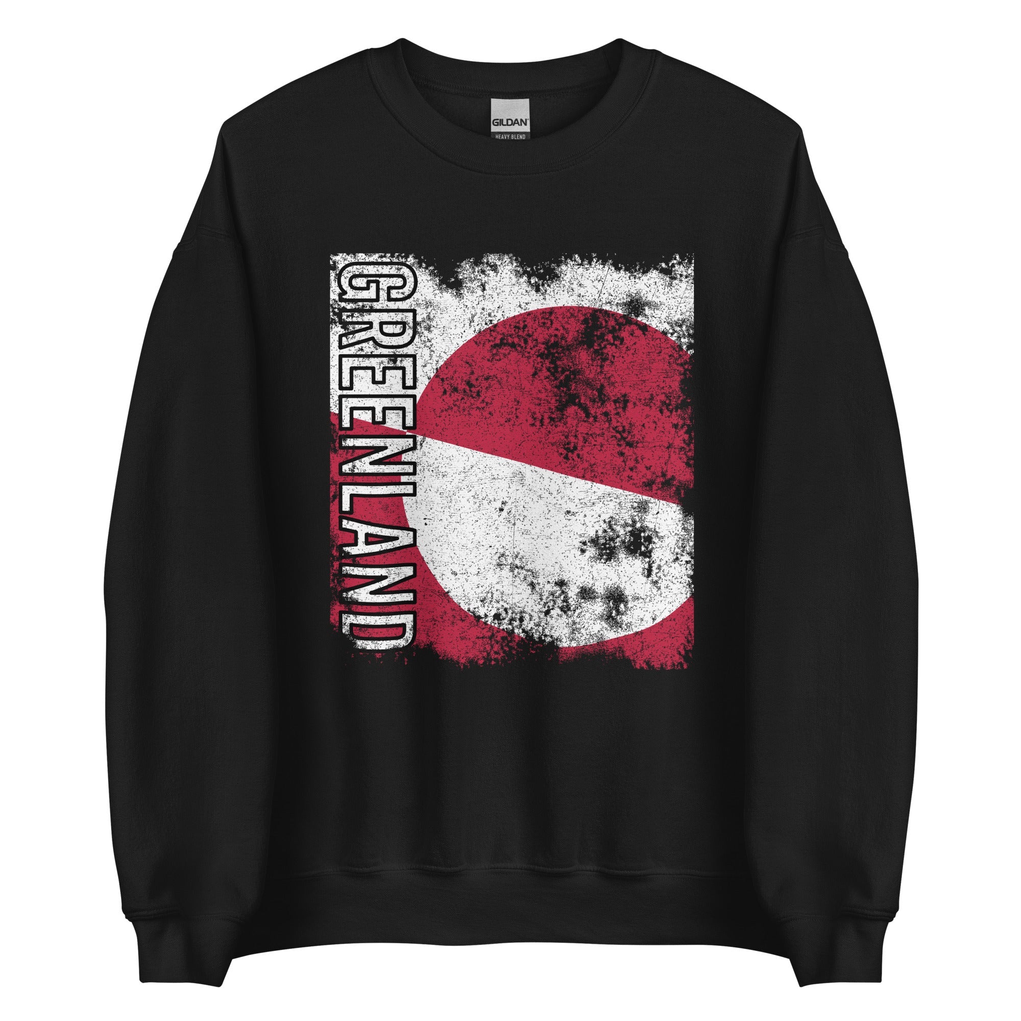 Greenland Flag - Distressed Flag Sweatshirt