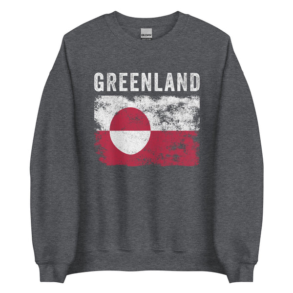 Greenland Flag Vintage Greenlander Flag Sweatshirt