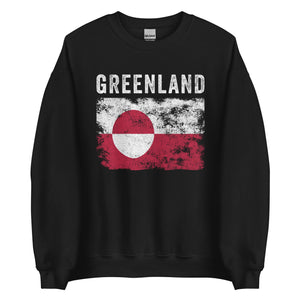 Greenland Flag Vintage Greenlander Flag Sweatshirt