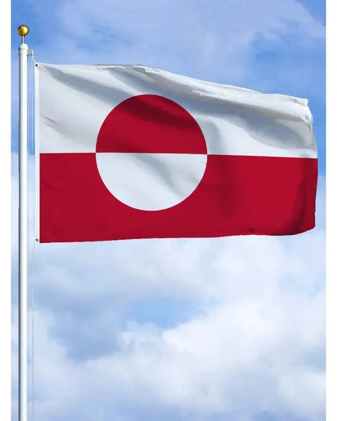 Greenland Flag - 90x150cm(3x5ft) - 60x90cm(2x3ft) - 120x180cm(4x6ft) - 150x240cm(5x8ft)