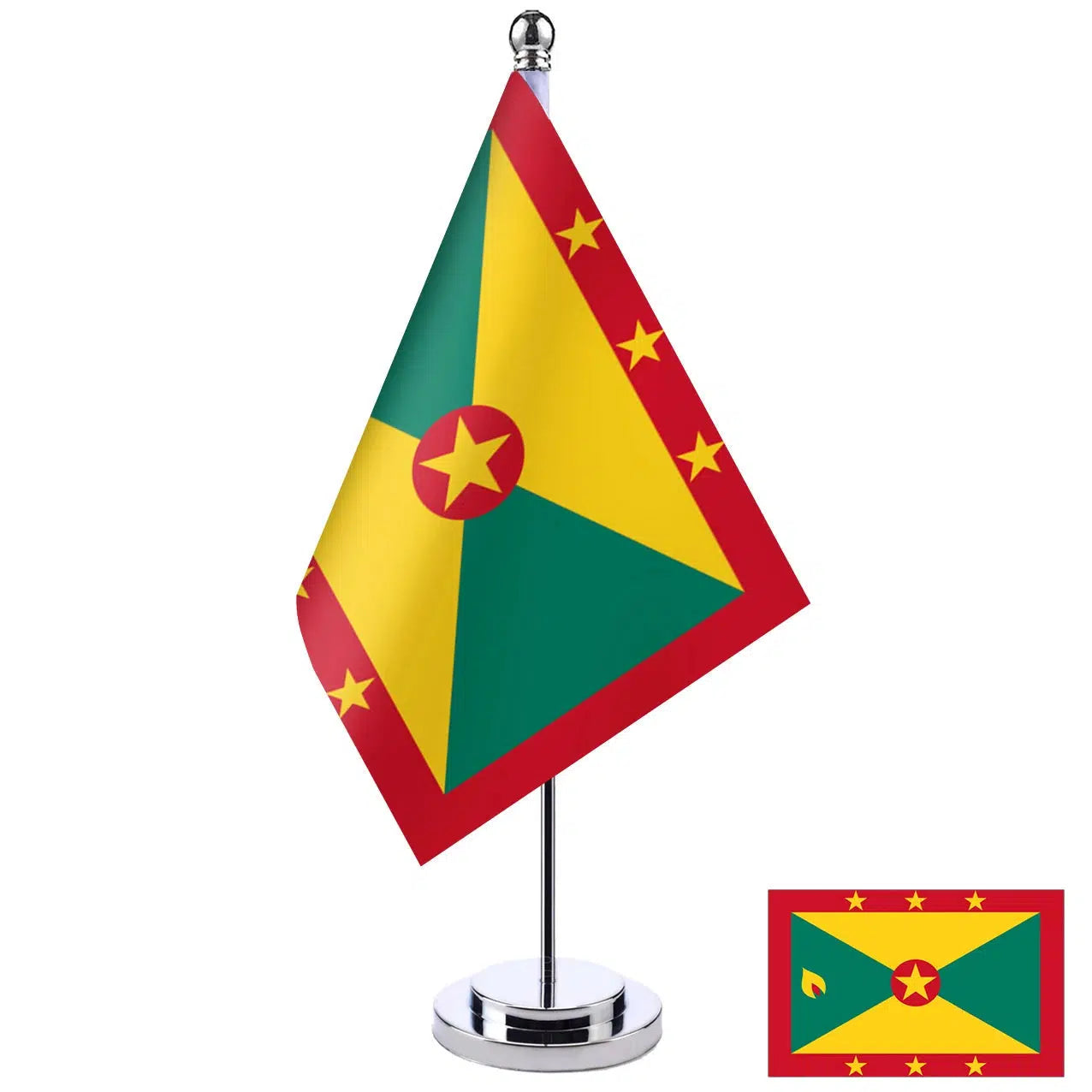 Grenada Desk Flag - Small Office Table Flag