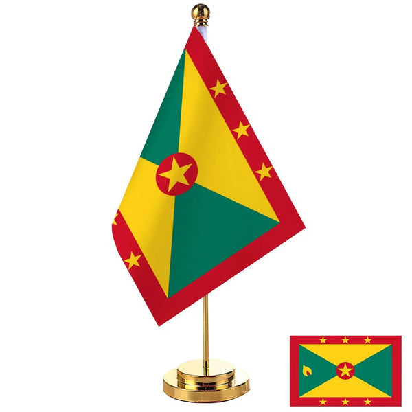 Grenada Desk Flag - Small Office Table Flag