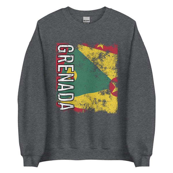 Grenada Flag - Distressed Flag Sweatshirt