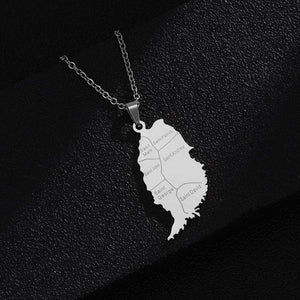 Grenada Map Necklace