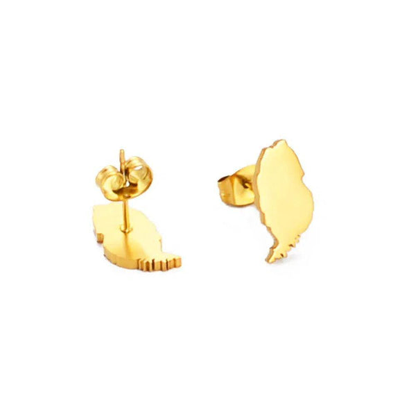 Grenada Map Stud Earrings