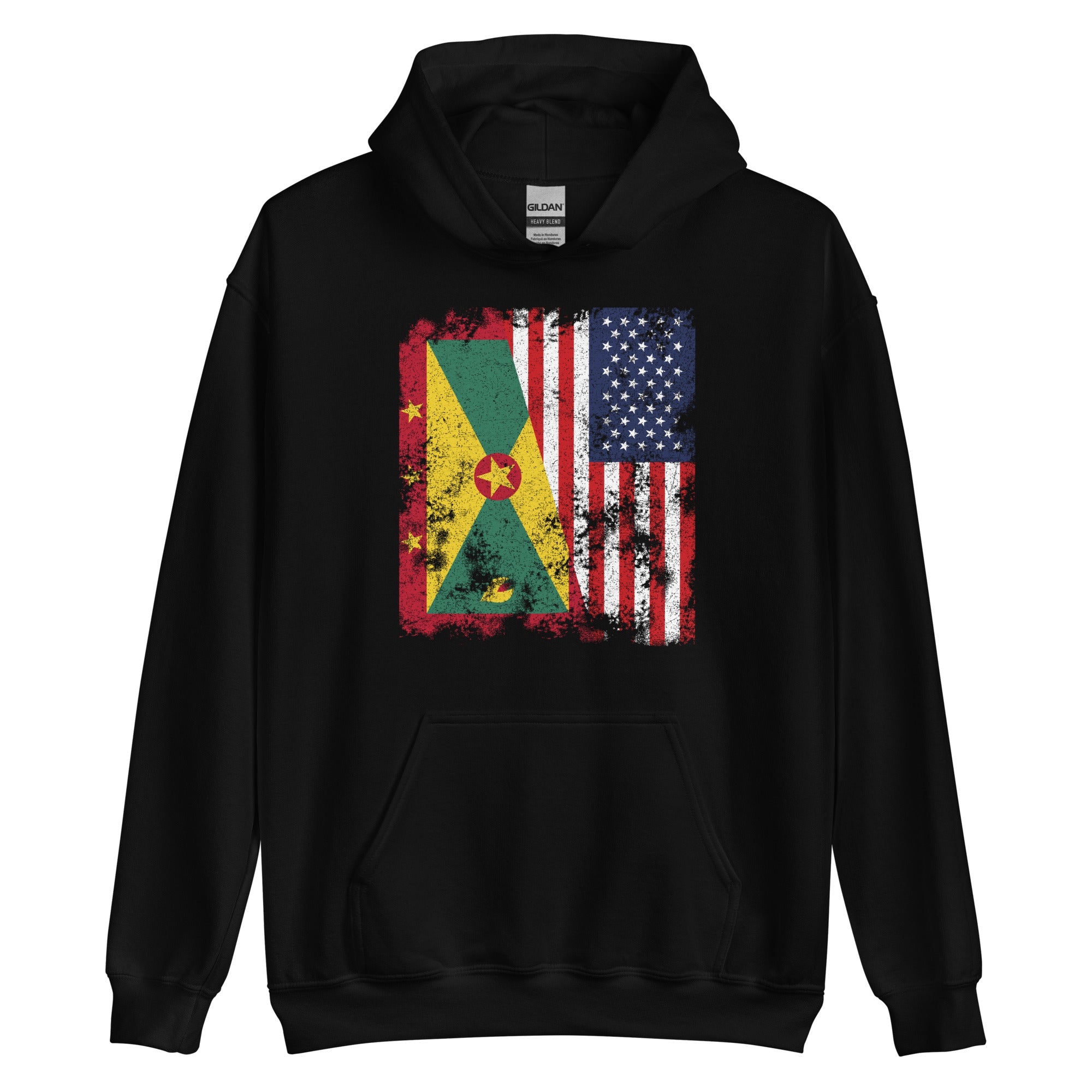 Grenada USA Flag - Half American Hoodie