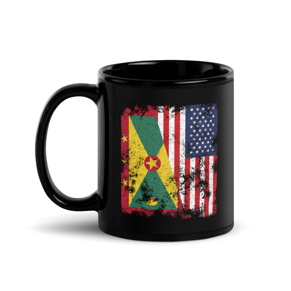 Grenada USA Flag - Half American Mug