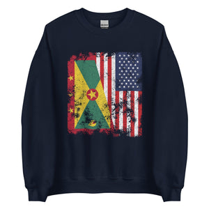 Grenada USA Flag - Half American Sweatshirt