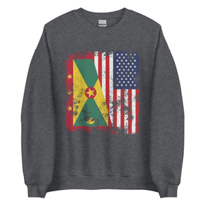 Grenada USA Flag - Half American Sweatshirt