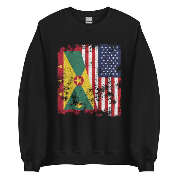 Grenada USA Flag - Half American Sweatshirt