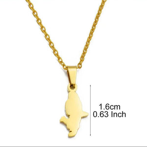 Guadeloupe, Congo, Morocco, Angola, Martinique Map Necklace