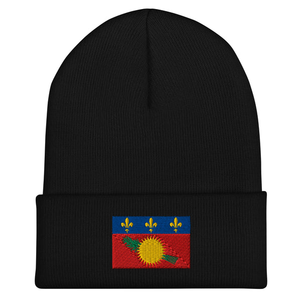 Guadeloupe Flag Beanie - Embroidered Winter Hat