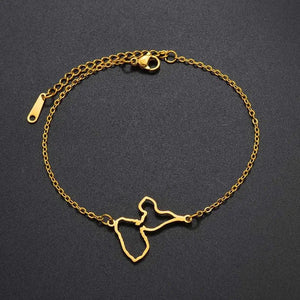 Guadeloupe Map Bracelet
