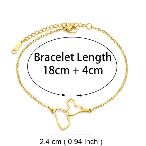 Guadeloupe Map Bracelet