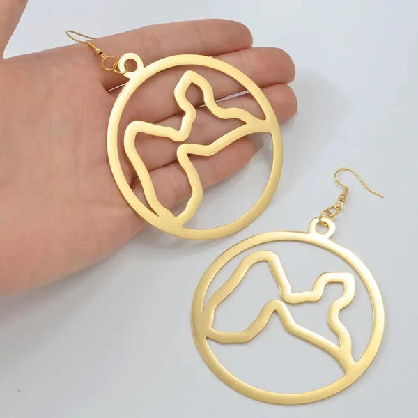 Guadeloupe Map Earrings