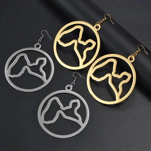 Guadeloupe Map Earrings