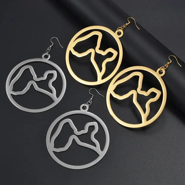 Guadeloupe Map Earrings