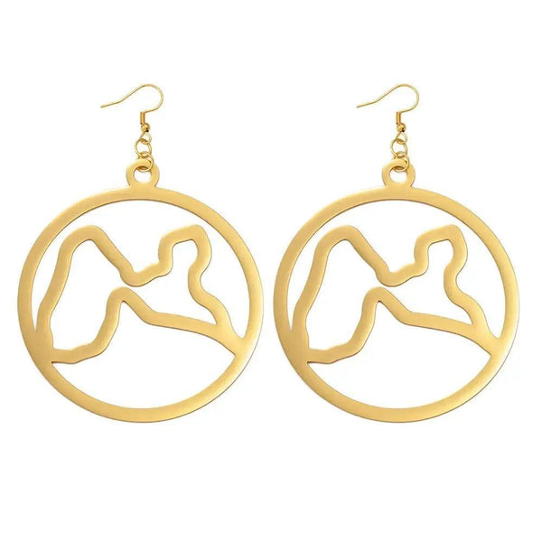 Guadeloupe Map Earrings