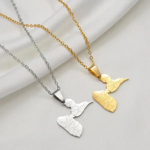 Guadeloupe Map Necklace