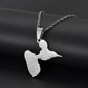 Guadeloupe Map Necklace