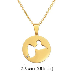Guadeloupe Map Necklace