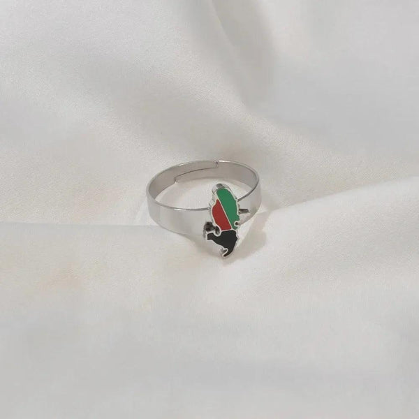 Guadeloupe, Reunion Island, Martinique and French Guiana Flag Map Rings