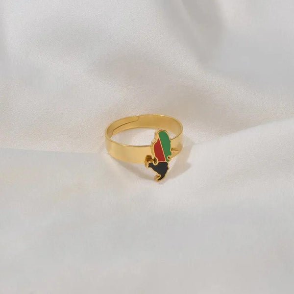 Guadeloupe, Reunion Island, Martinique and French Guiana Flag Map Rings