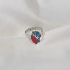 Guadeloupe, Reunion Island, Martinique and French Guiana Flag Map Rings