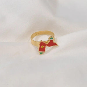 Guadeloupe, Reunion Island, Martinique and French Guiana Flag Map Rings