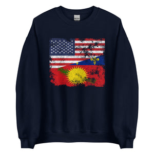 Guadeloupe USA Flag Sweatshirt